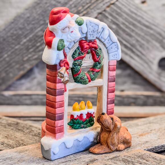 1980’s “Puppy Surprise Candle Holder”-Ceramic Christmas Decor w/ Box - Picture 8 of 8